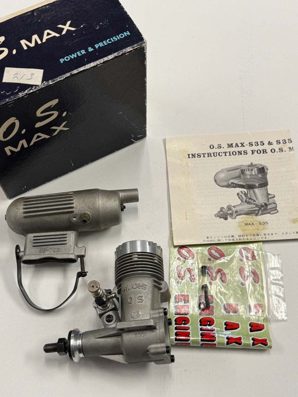 Excellent O.S. OS Max S .35 Two Stroke Nitro RC Remote Control Airplane Engine