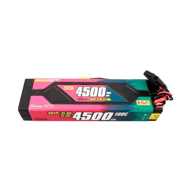 Gens ace 4500mAh 3S 100C 11.4V HardCase GTech Advanced Lipo Battery Pack w/ XT60