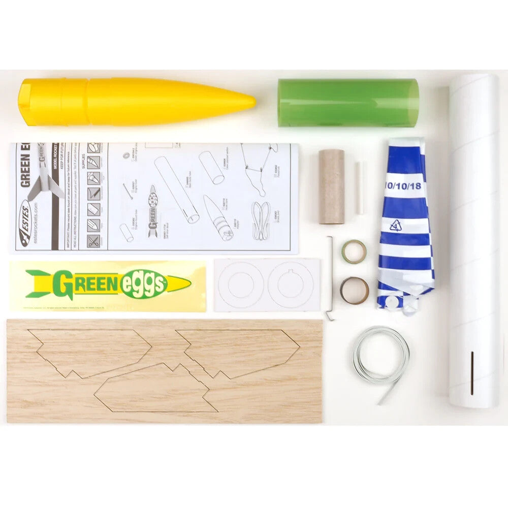 Estes Flying Model Rocket Kit Green Eggs EST7301 7301 Intermediate Skill Level