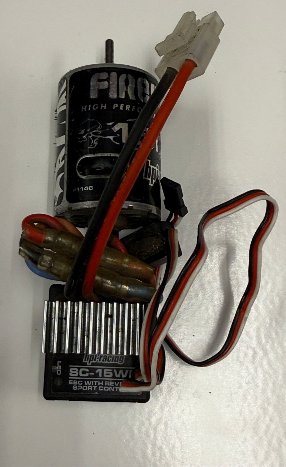 HPI Racing Firebolt 15T Brushed Motor SC-15WP Waterproof ESC Speed Control Combo