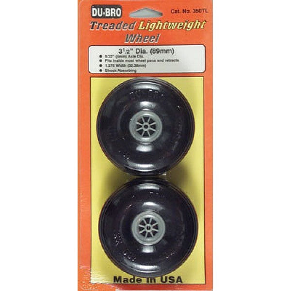 Dubro 350TL 3.5" Inch Treaded Lightweight RC Remote Control Airplane Wheel Tire
