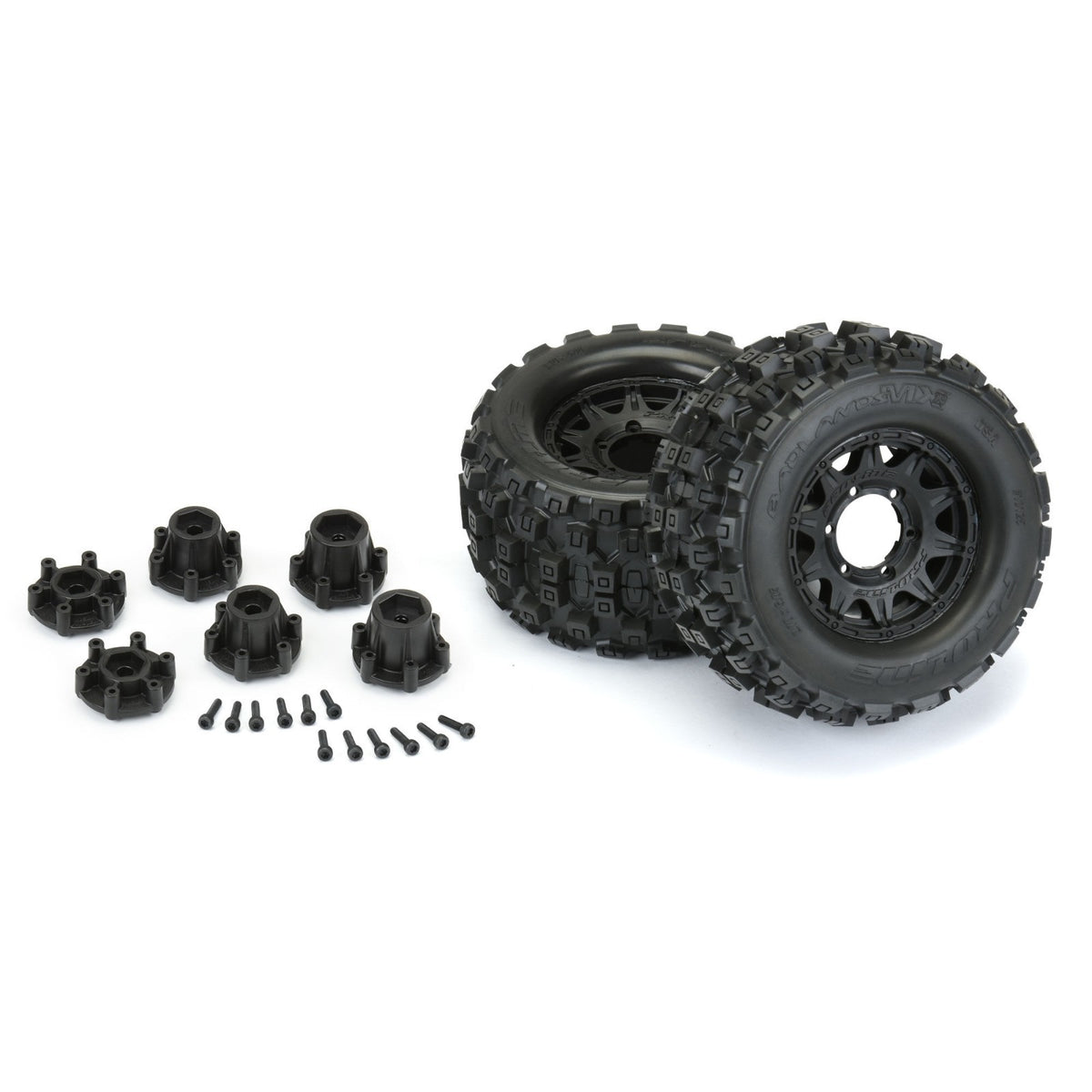 ProLine PRO1012510 Badlands MX28 2.8” Mounted RC Monster Truck Tires Black Raid