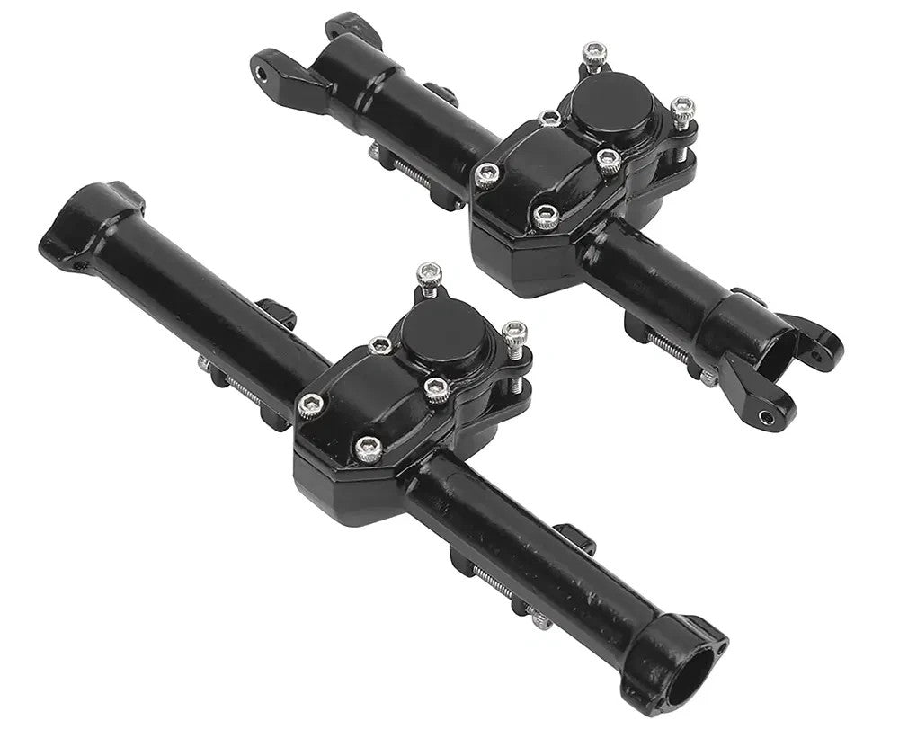 Billet Machined Alloy Front & Rear Axle Housings for Axial 1/24 SCX24 Crawler