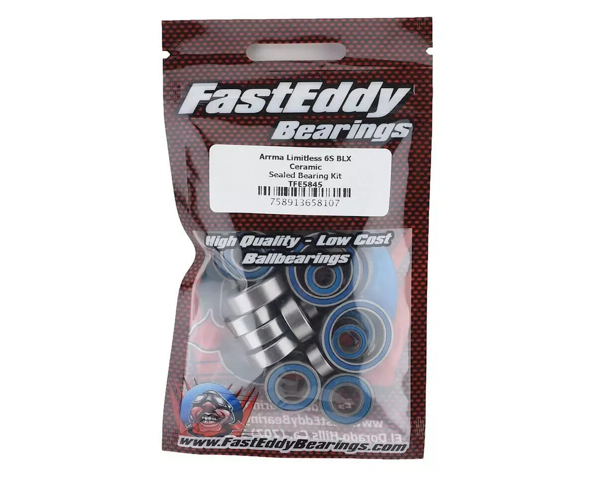 FastEddy Arrma Limitless 6S BLX Ceramic Sealed Bearing Bearings Kit TFE5845