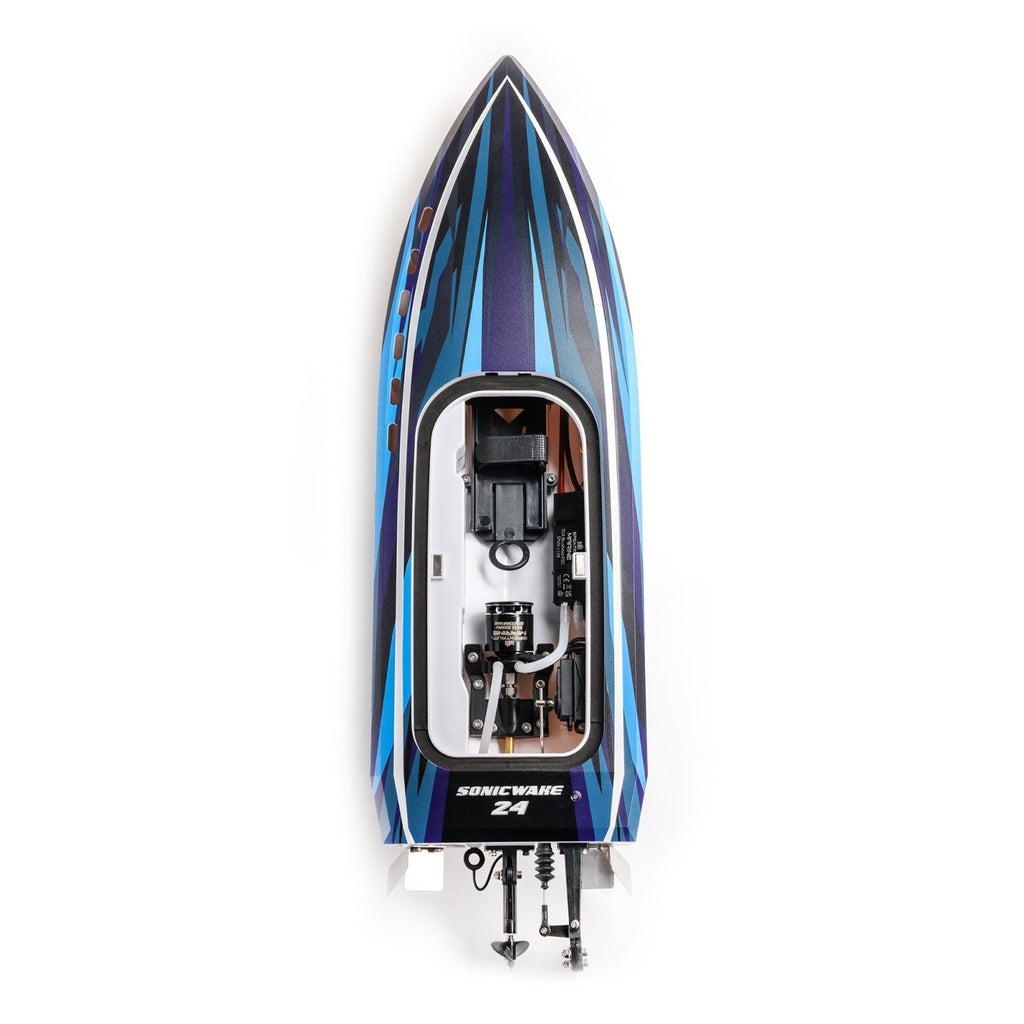 Sonicwake 24" Self-Righting Brushless Deep-V RTR (With Battery & Charger), Blue