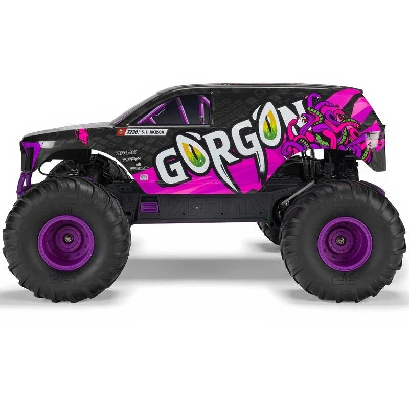 ARRMA Gorgon ARA3230ST4 2WD 1/10th Scale RTR RC Truck Purple + Battery & Charger