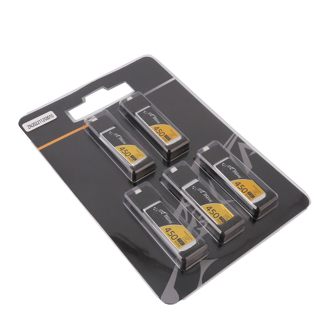 Tattu 450mAh 3.8V High Voltage 75C 1S Lipo Battery Pack With BT 2.0 Plug 5pcs