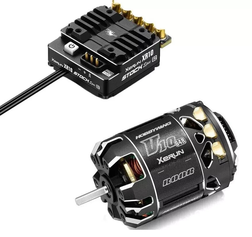 Hobbywing Xerun Combo XR10 Stock 2S G2 ESC & V10 G3R 25.5T Motor 38020380