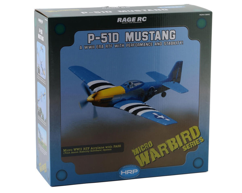 P-51D Mustang Obsession Micro Warbirds RTF RC Airplane w/PASS Stability Assist