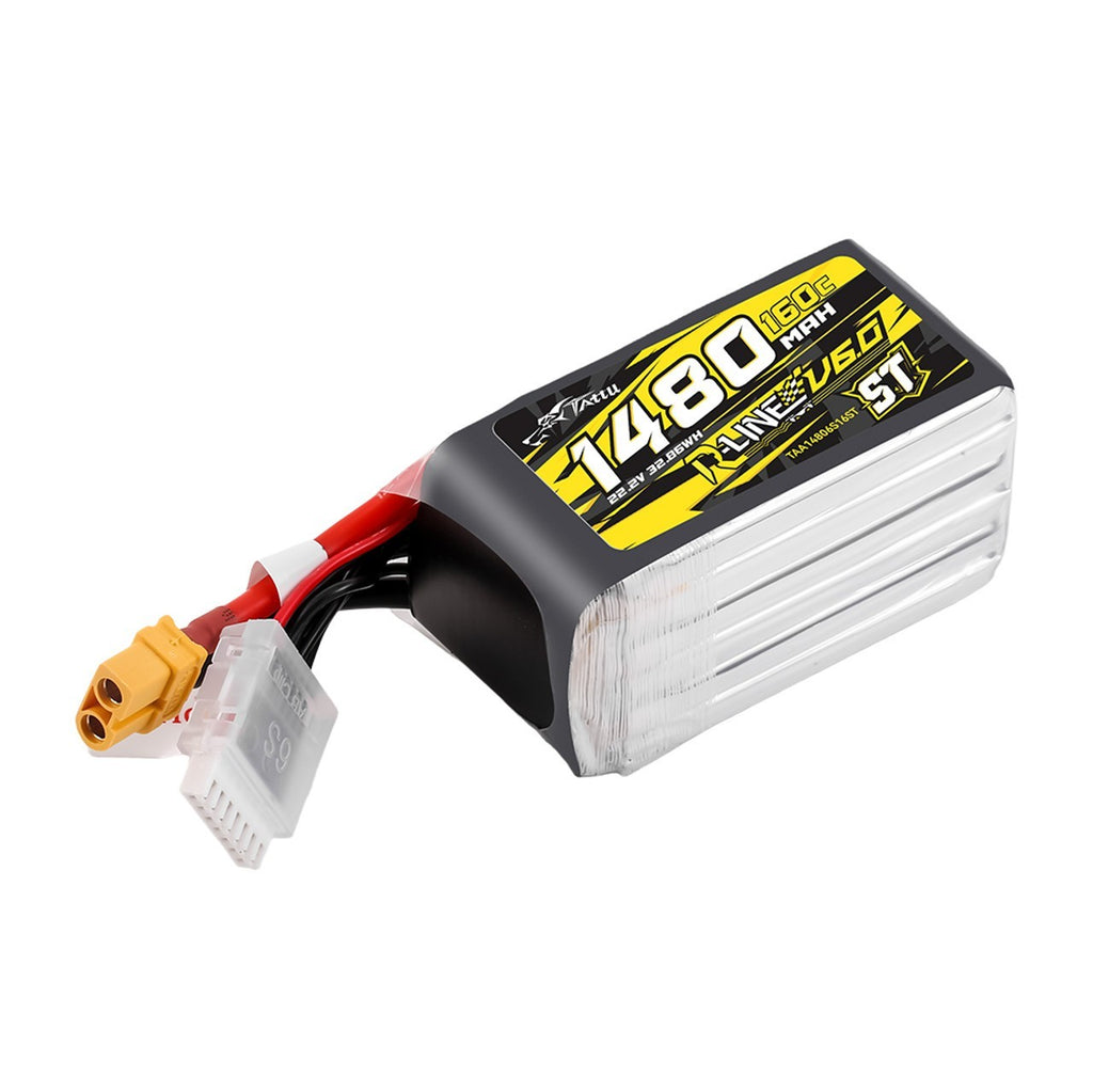 Tattu R-Line Version 6.0 1480mAh 160C 6S 22.2V ST Lipo Battery Pack with XT60