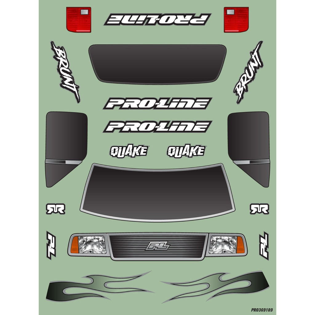 Proline Pre-Cut Brunt Clear Body For : ARRMA QUAKE 223S PRO369117 369117