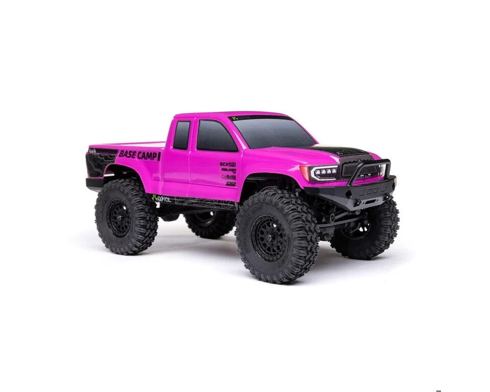 Axial SCX24 Base Camp 1/24 4WD RTR Scale Mini Rock Crawler Pink AXI-1219T3
