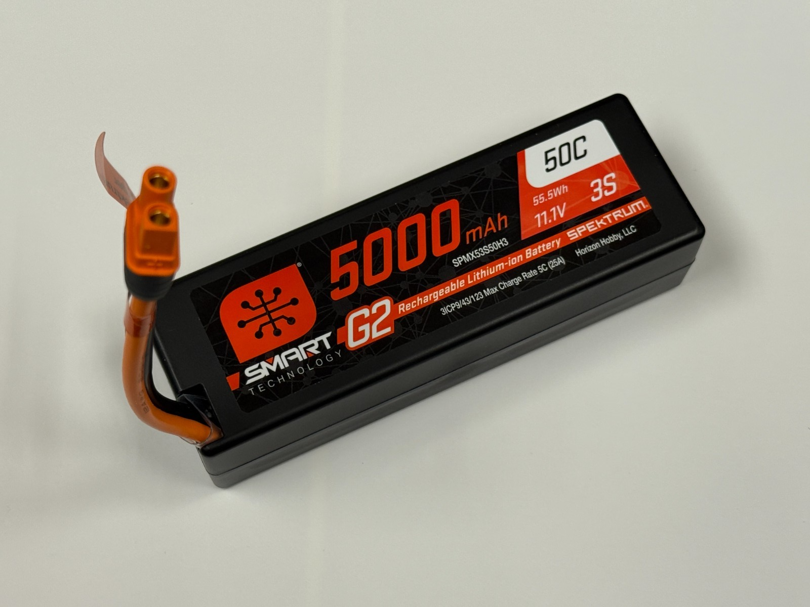 Spektrum RC 3S Smart G2 LiPo 50C Battery Pack w/ IC3 Connector 11.1V 5000mAh