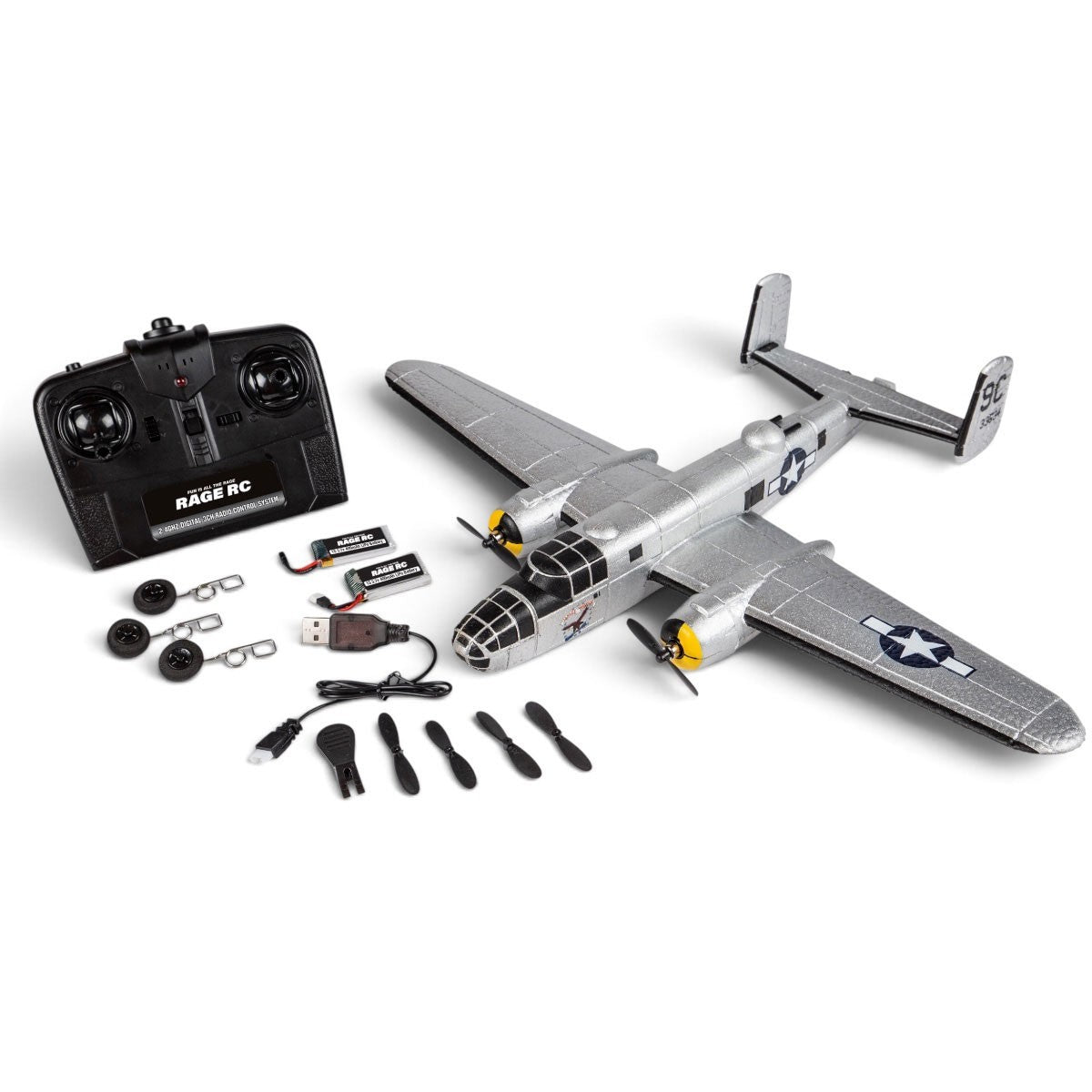 Rage RC Micro B-25 B25 Mitchell 3-Channel RTF Warbird Airplane RGRA1800
