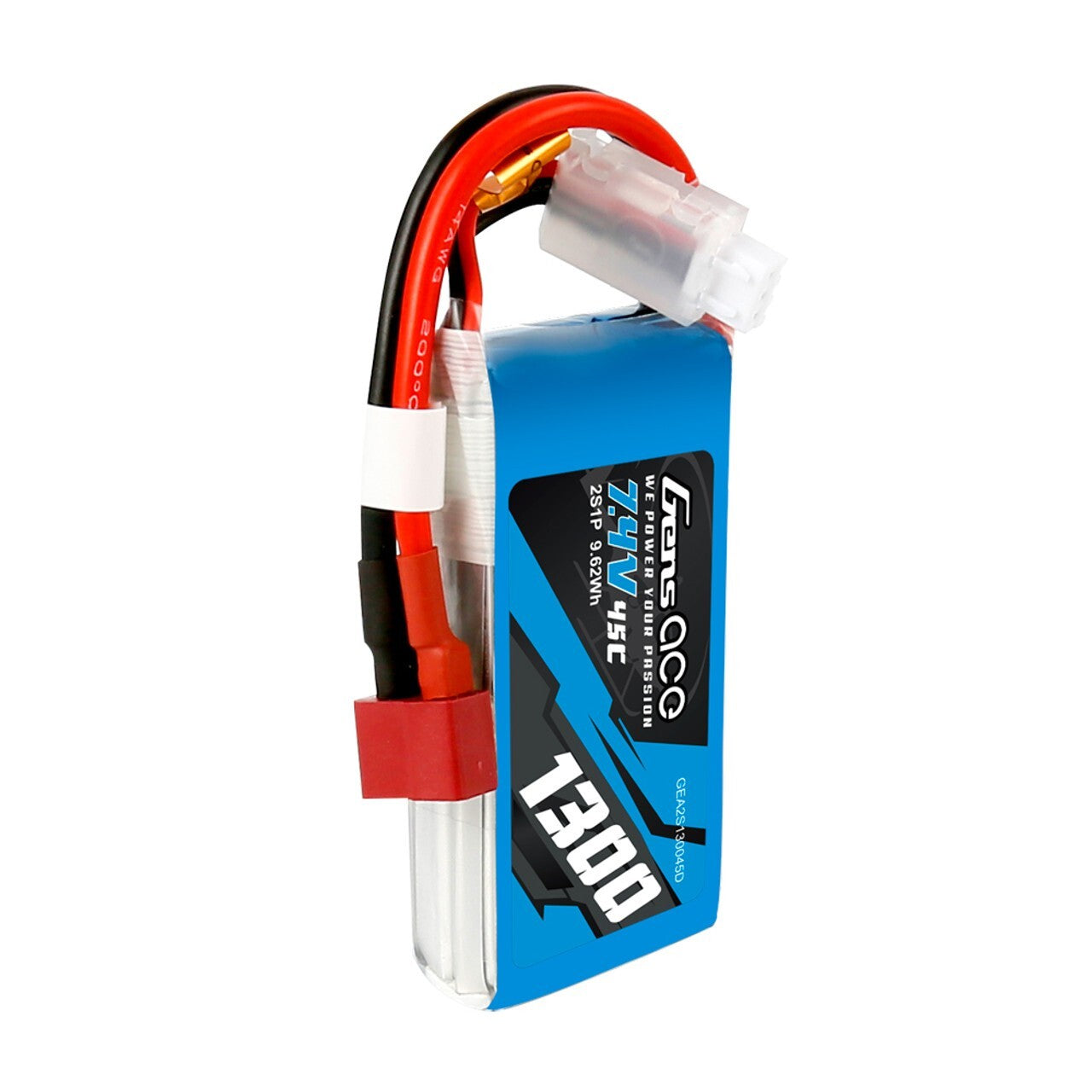 Gens Ace 1300mAh 2S 7.4V 45C RC Airplane Lipo Battery Pack W/ Deans T Ultra Plug