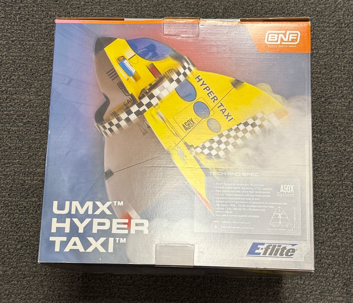 Rare Excellent Condition UMX Hyper Taxi Electric RC BNF Bind in Fly Airplane
