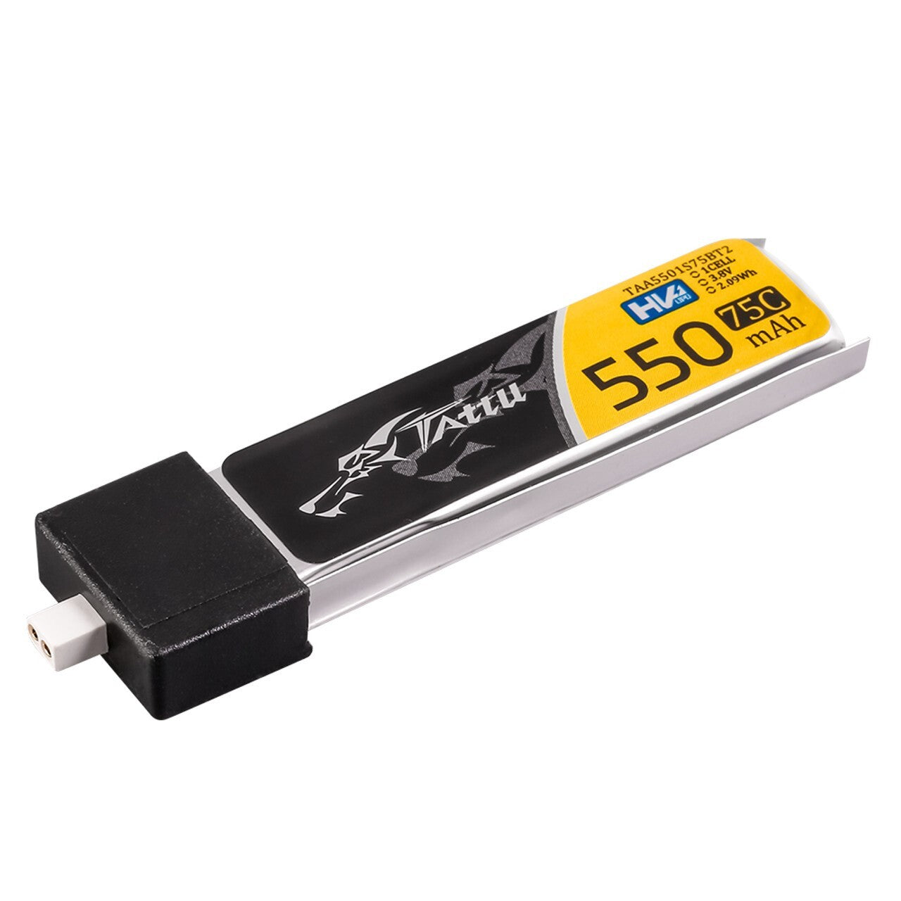 Tattu 1S 550mAh 75C 3.8V HV Lipo RC Drpne Battery Pack With BT 2.0 Plug 5 Pack