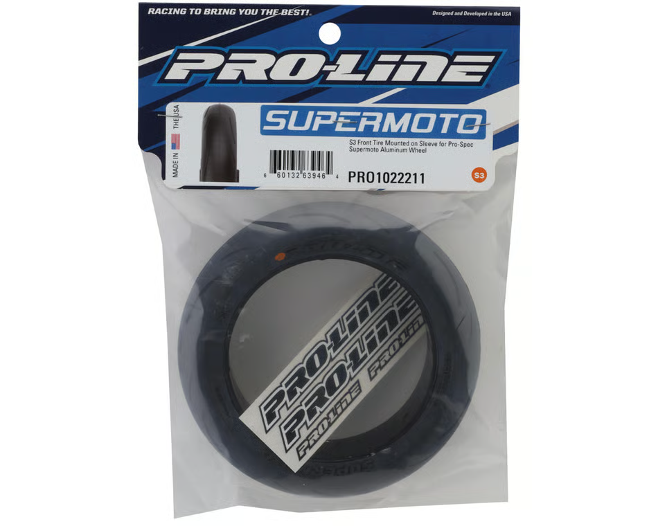 ProLine PRO1022211 Supermoto S3 Front Tire Mounted Pro-Spec Losi Motorcycle Tire