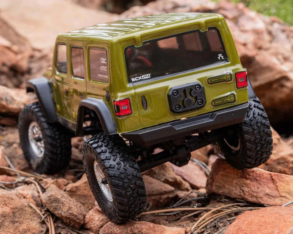 Axial AXI00002V3T4 SCX24 V3 RTR Ready To Run Jeep Wrangler Unlimited Body Green
