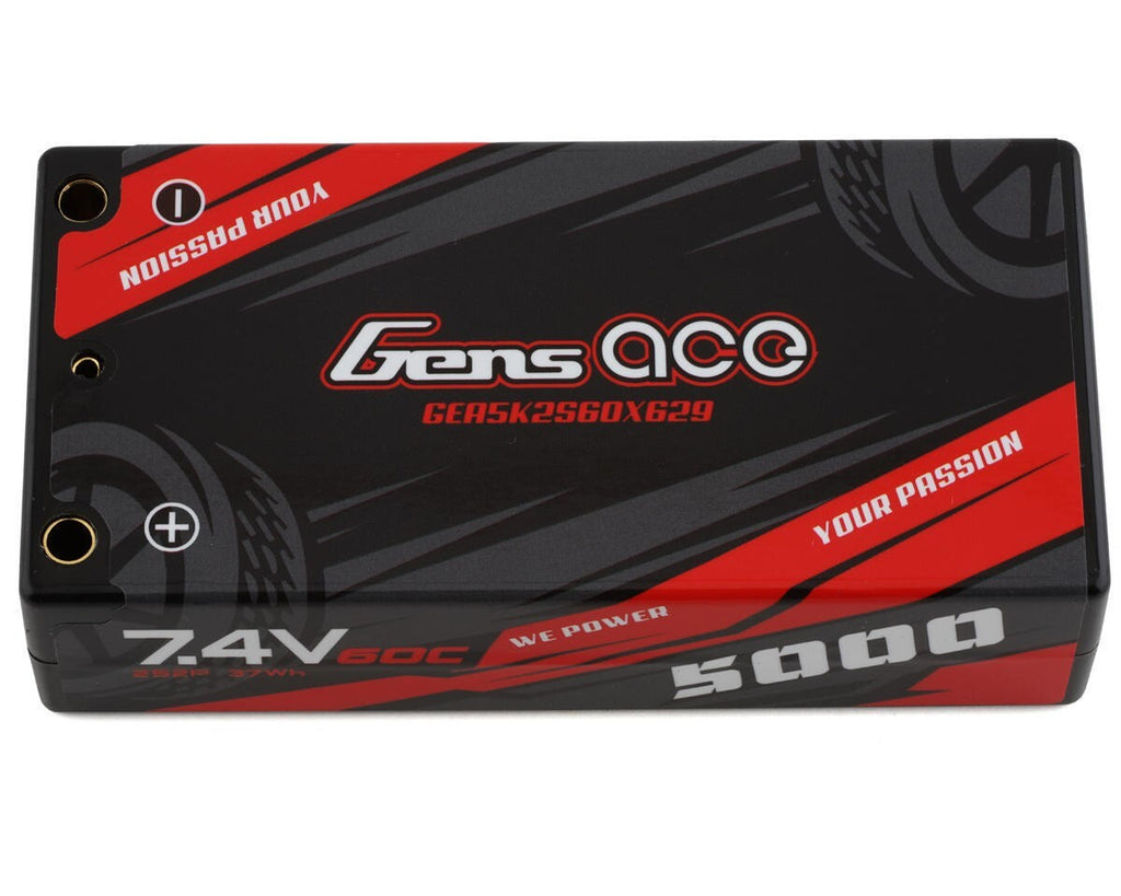 Gens Ace 2S LiPo Battery 60C 7.4V 5000mAh GEA5K2S60X629 : Losi 22 Xray XB4