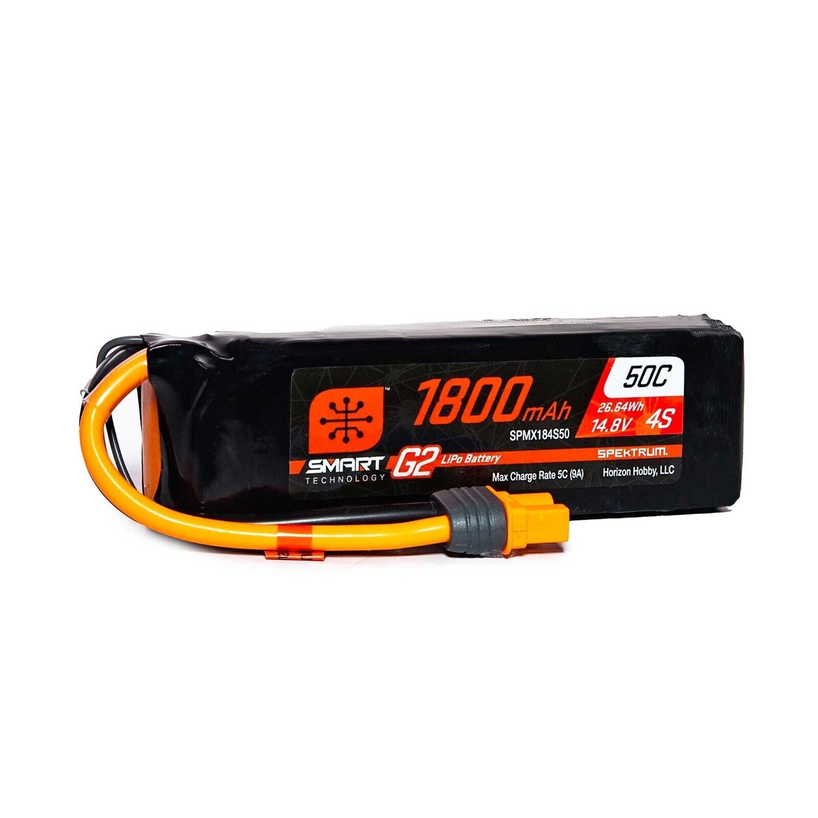 Spektrum 14.8V 1800mAh 4S 50C Smart G2 LiPo Battery IC3 Connector SPMX184S50