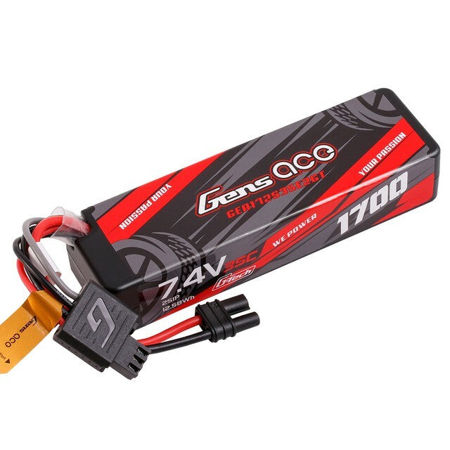 Gens Ace 1700mAh 2S 35C 7.4V GTech Hardcase Lipo Battery w/  IC2 Plug ARRMA GROM