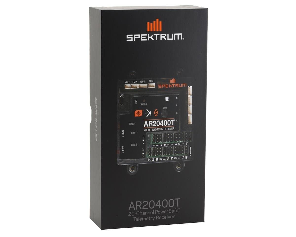 Spektrum RC AR20400T 20-Channel DSMX PowerSafe Telemetry Receiver SPMAR20400T