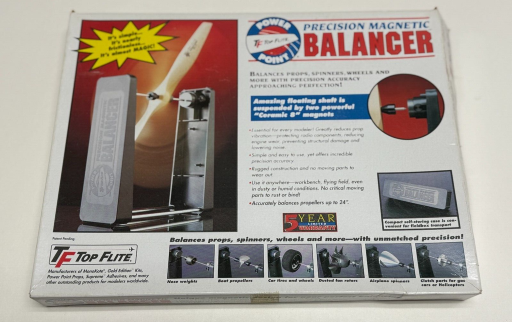 New TopFlite RC Remote Control Airplane / Boat Prop Propeller Balancer