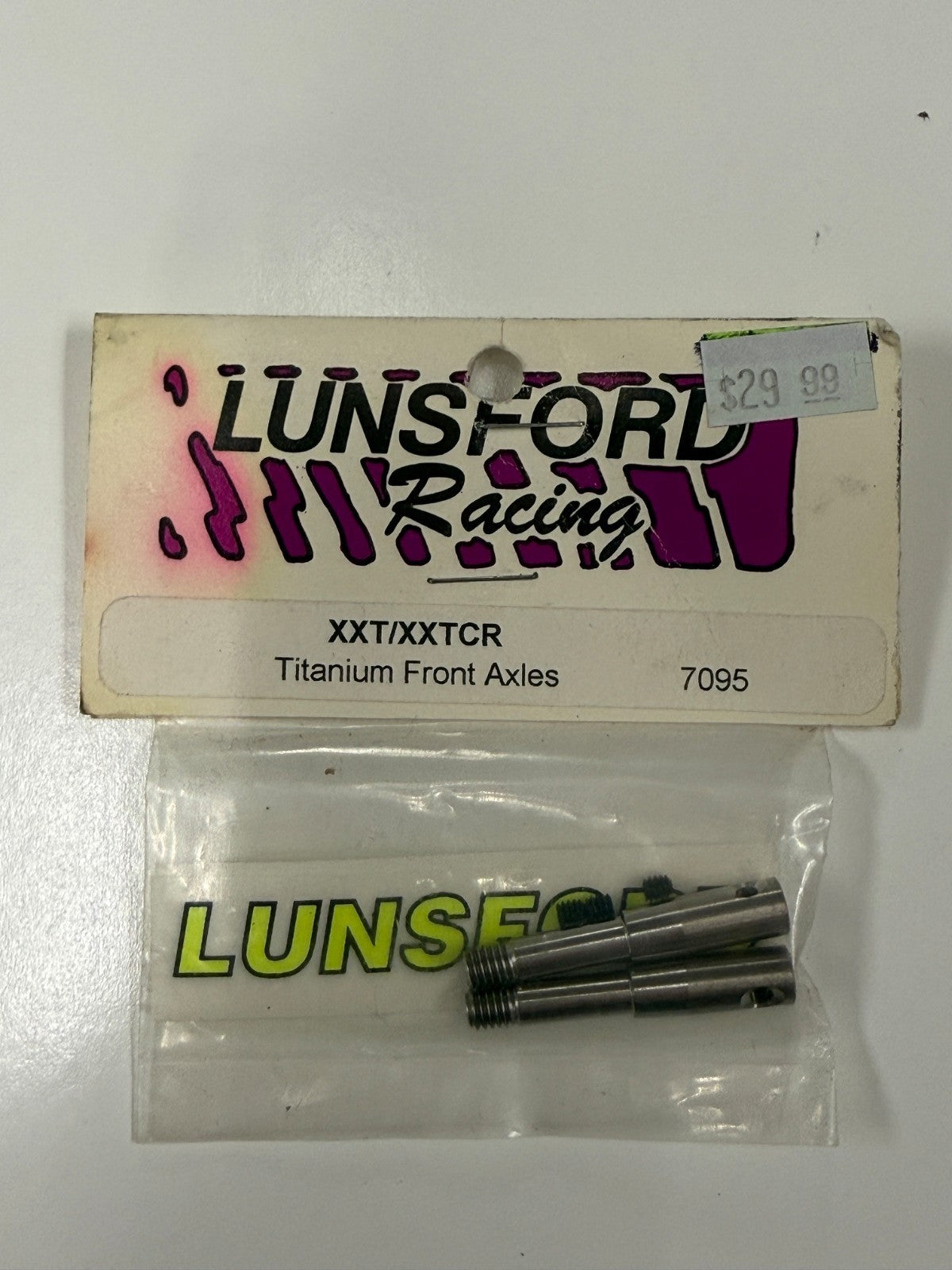 New in Package Lunsford Racing Titanium Front Axles for Losi XXT XXTCR # 7095