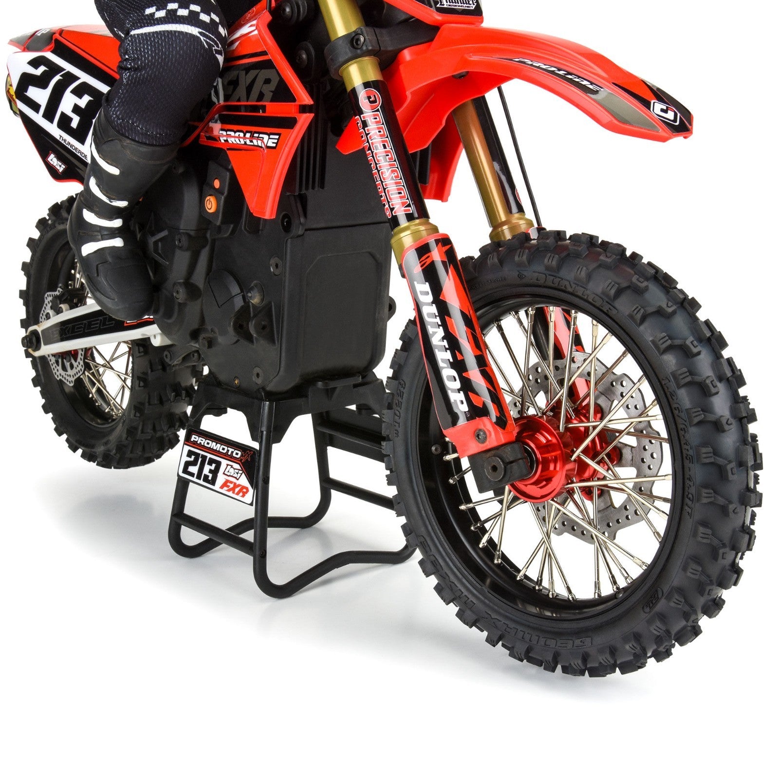 Pro-Line 1/4 Pro-Spec Aluminum V2 Bead Front Wheel Black/Red (1): Promoto-MX