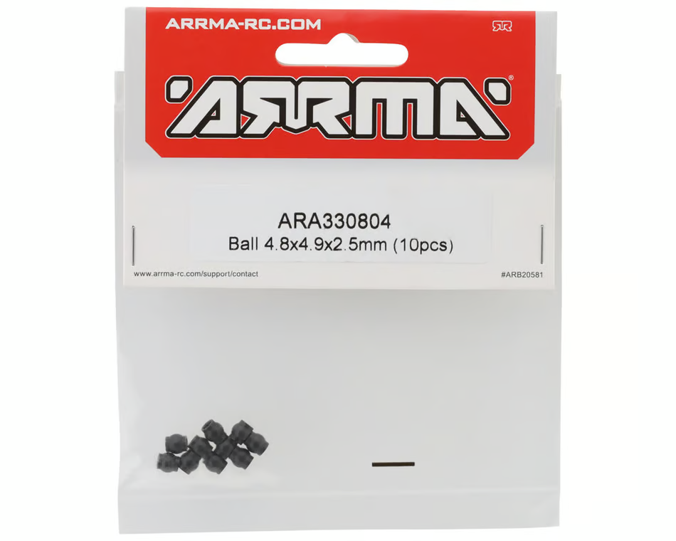 Arrma 4.8x4.9x2.5mm Hollow Ball 10X ARA330804 Granite / Typhon / Mojave GROM
