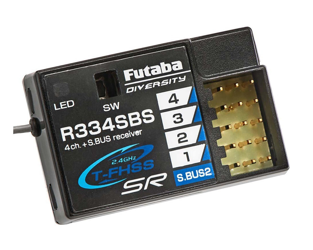 Futaba 4PM Plus 4-Channel 2.4GHz T-FHSS RC Car Radio System w/ R334SBS Receiver