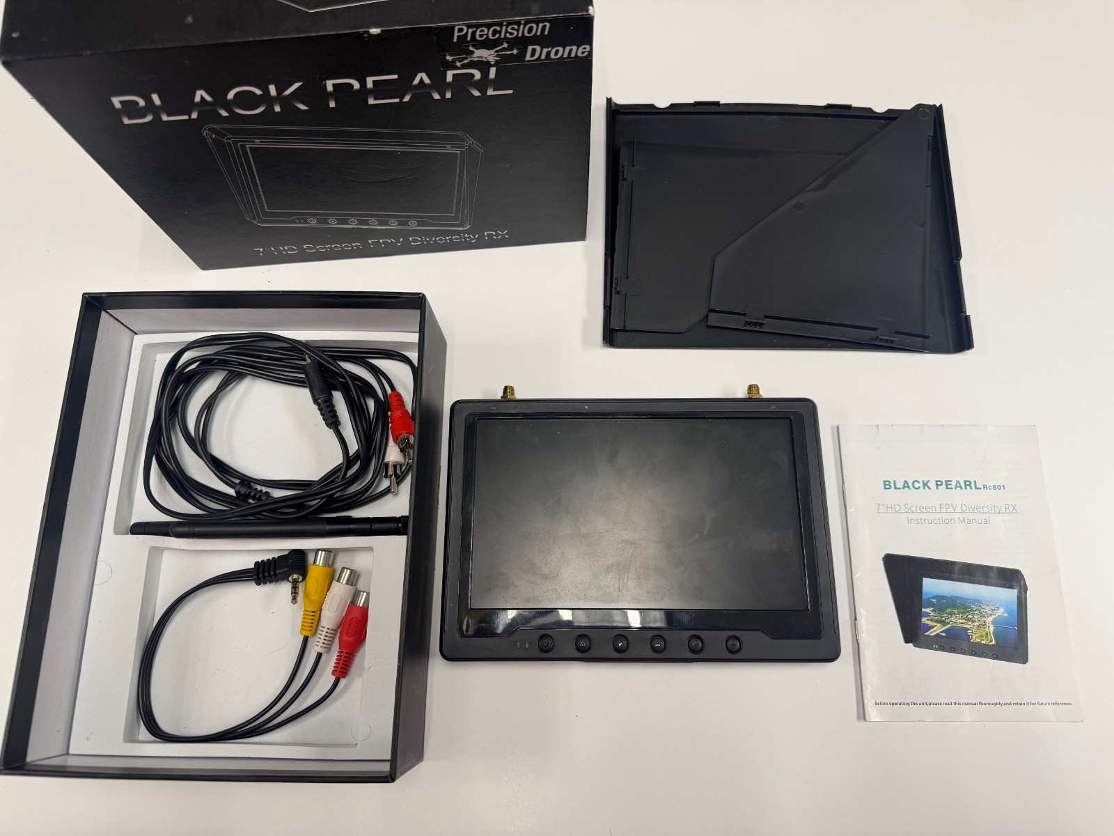 Excellent Black Pearl RC801 FPV RC Remote Control Drone 7" HD Monitor