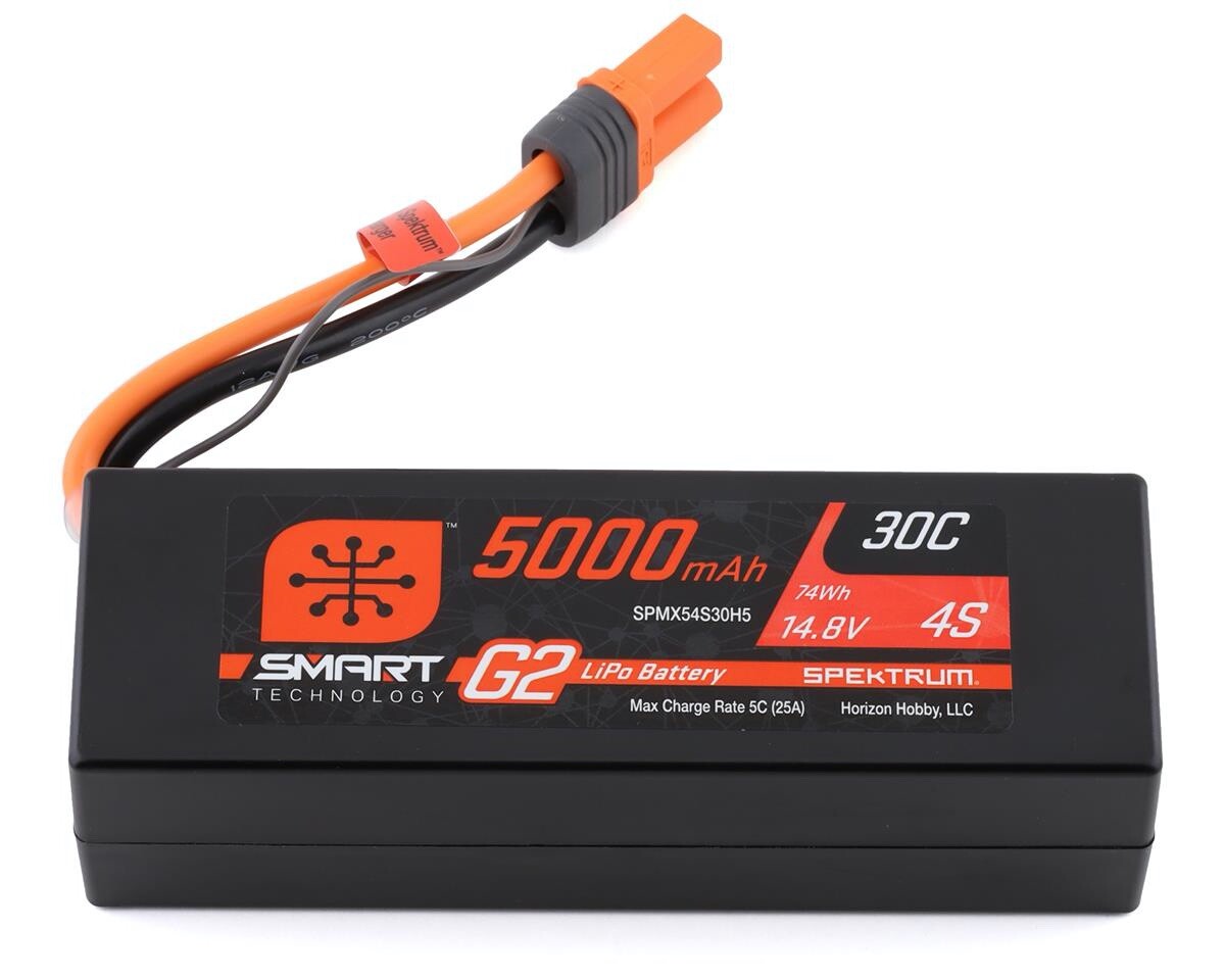Spektrum RC 4S Smart G2 LiPo 30C Battery Pack w/ IC5 Connector 14.8V / 5000mAh