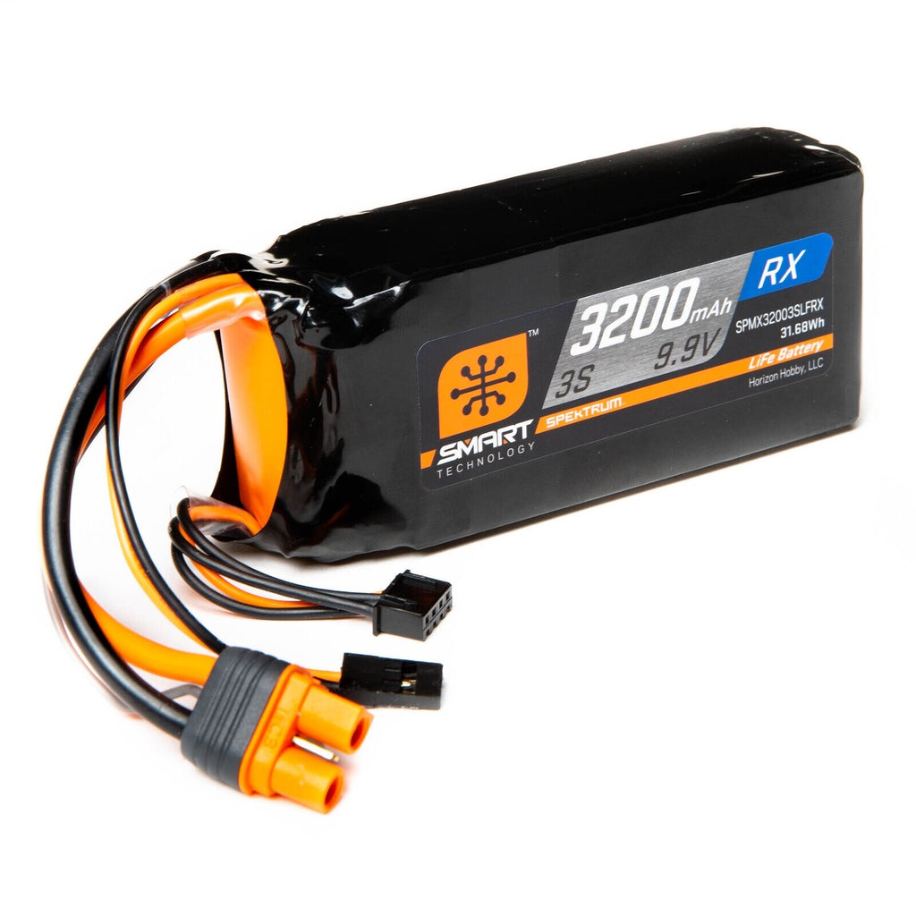 Spektrum 9.9V 3200mAh 3S 15C Smart LiFe ECU Turbine Jet Battery Receiver IC3