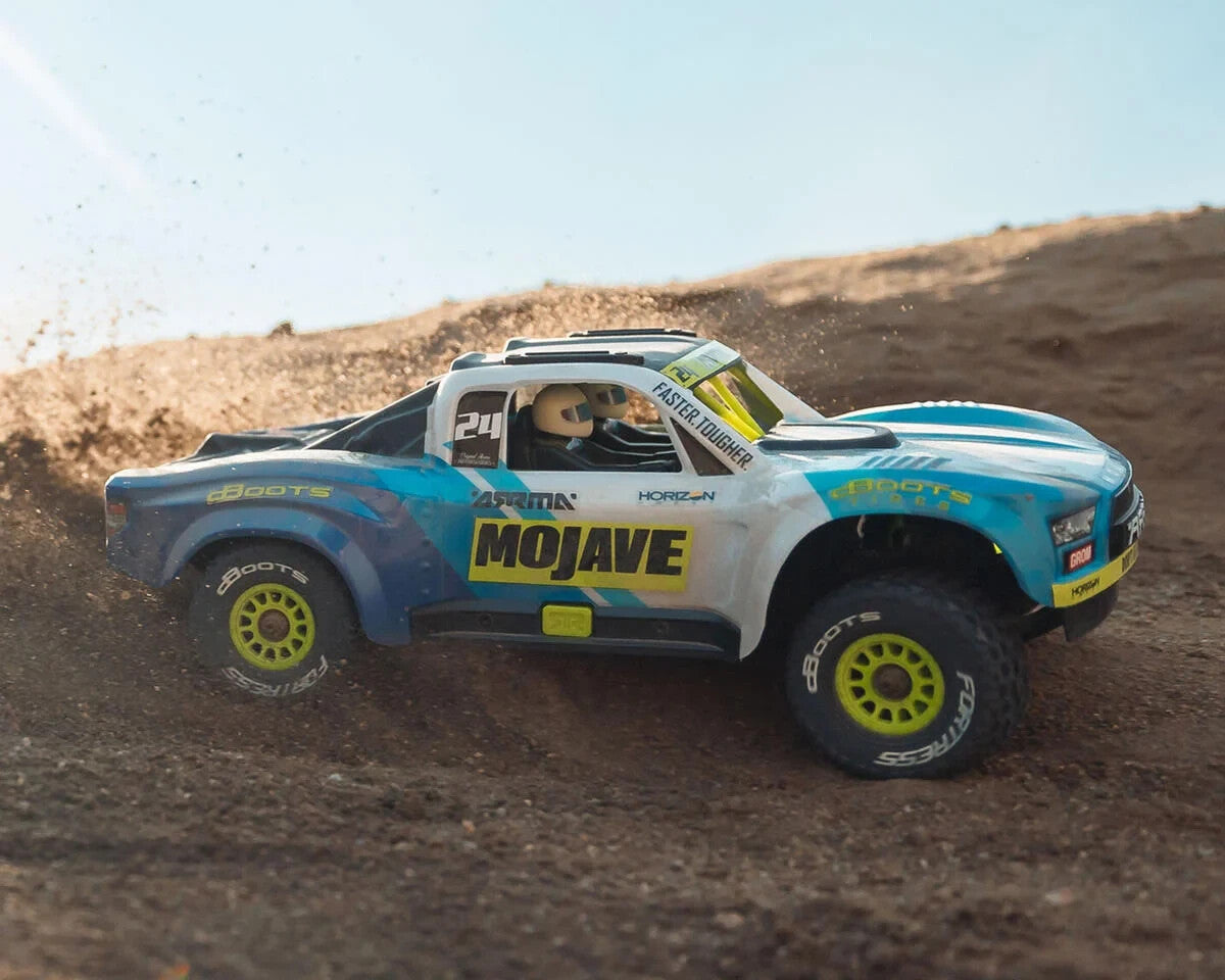 Arrma Mojave Grom MEGA 4WD 380 Brushed 1/18 Electric Desert Truck RTR Blue/White