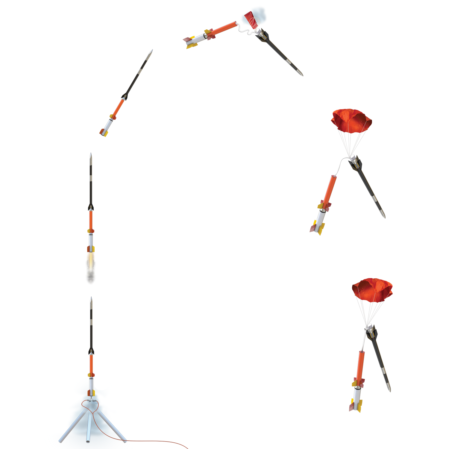 Estes Rockets Black Brant XII Flying Model Rocket Kit Skill Advanced EST9723