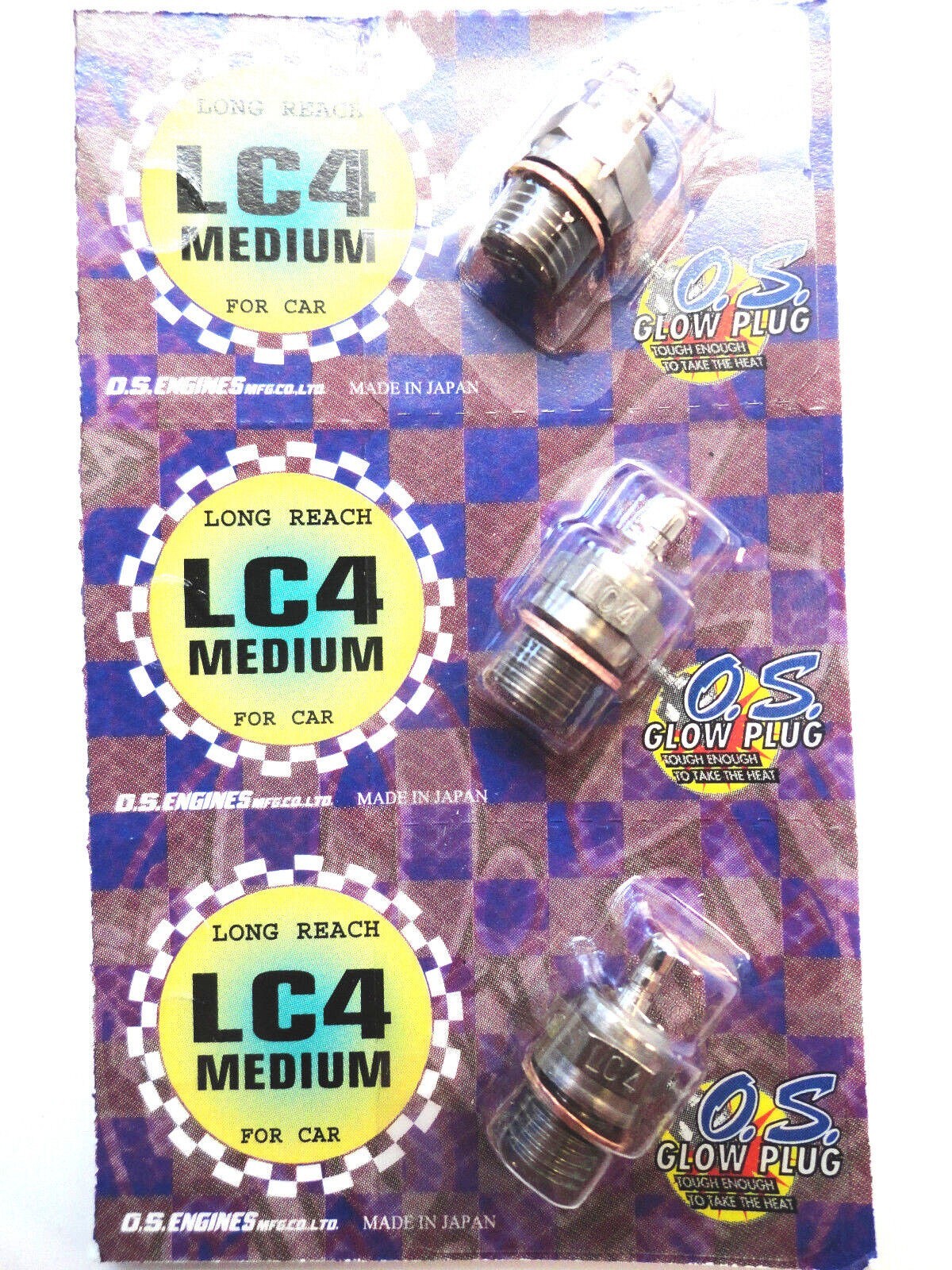 OS O.S. Max RC LC4 Traxxas T-Maxx / Revo Glow Plug Med OSMG2708 71653400 3 Pack