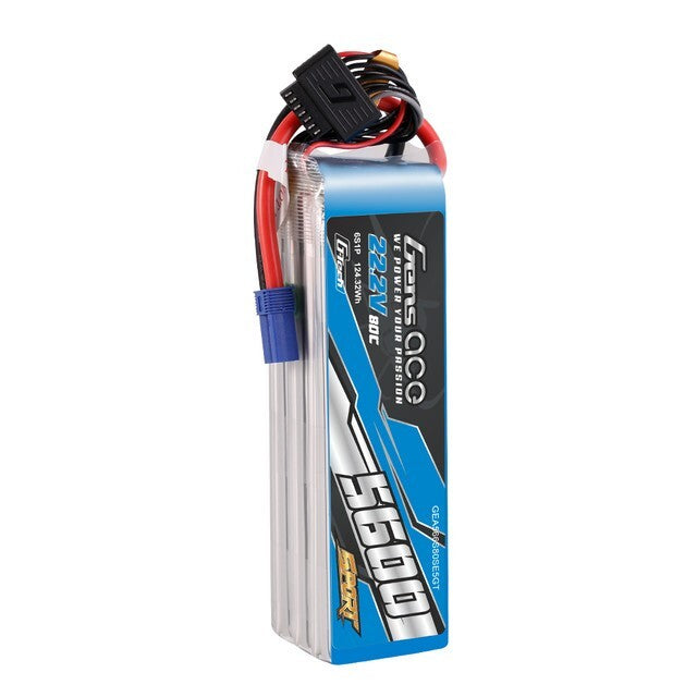 Gens ace Sport G-Tech 5600mAh 6S 80C 22.2V Lipo Battery Pack with EC5 Plug