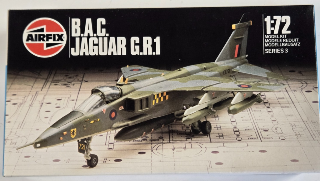 Airfix B.A.C. Jaguar G.R.1 Military Jet 1:72 Model Kit 1986