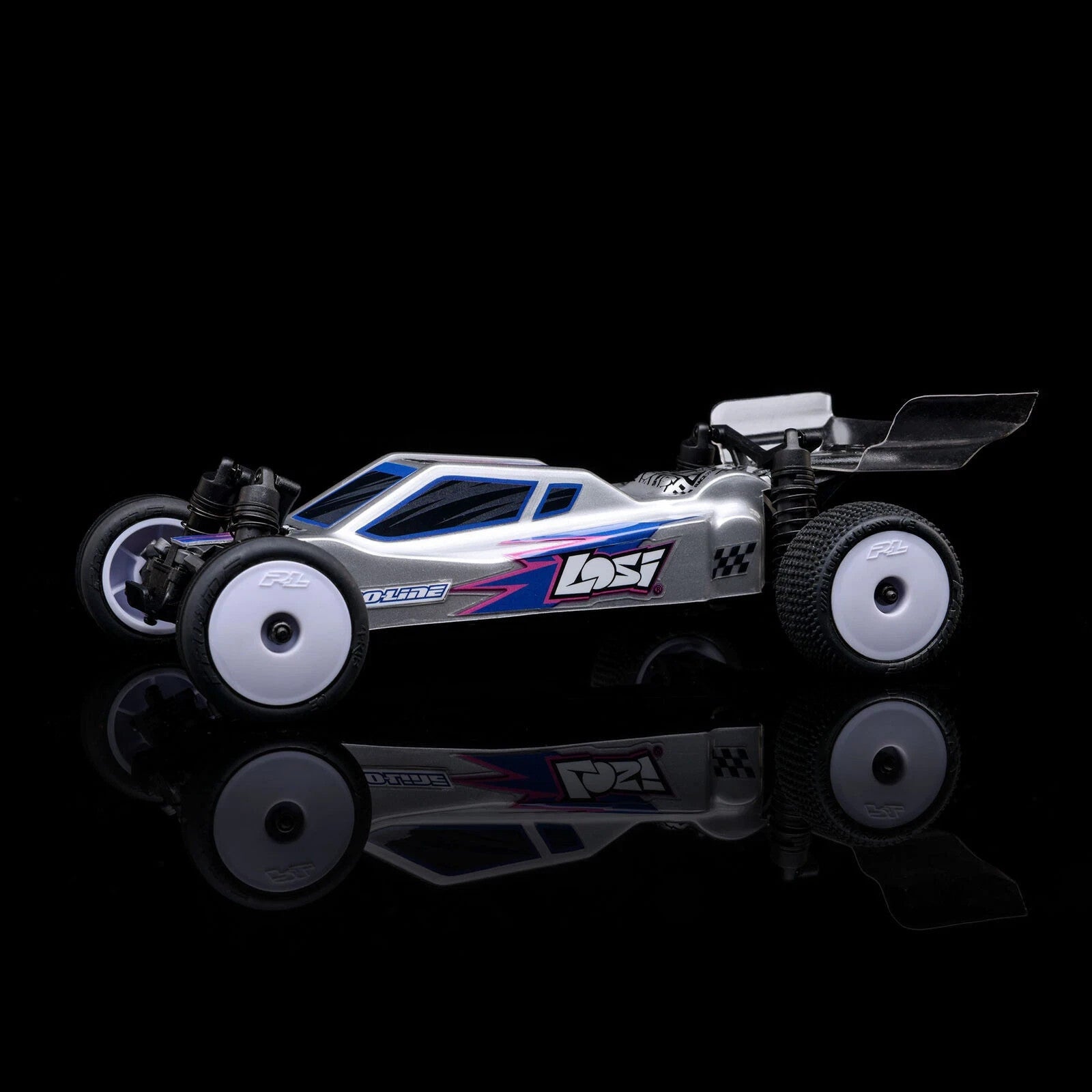 Losi LOS00007T2 1/24 Scale Micro-B MicroB 2WD RTR Ready to Run Buggy : Silver