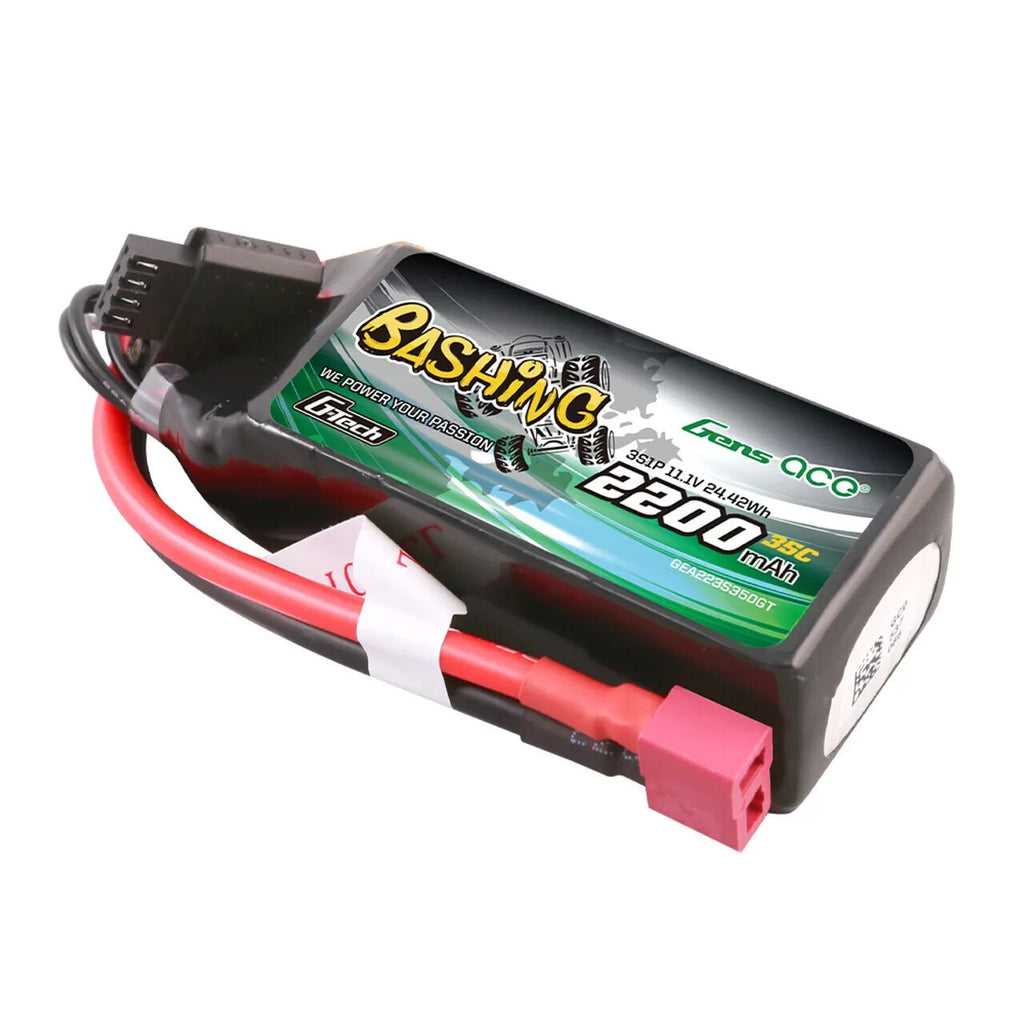4x GensAce Bashing 2200mAh 11.1V 35C G-Tech 3S Lipo Battery Deans For RC Crawler