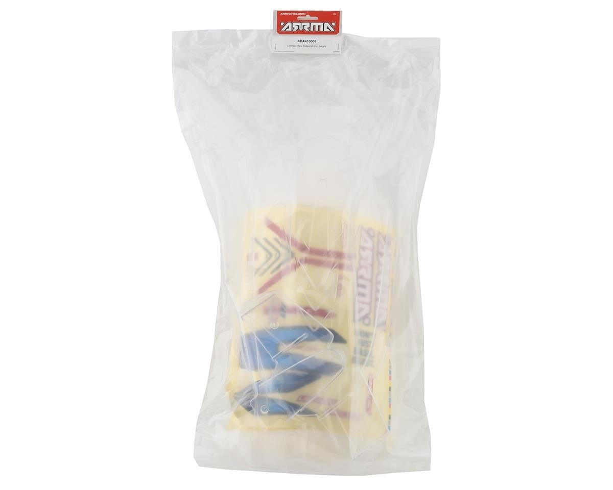 ARRMA Limitless Clear RC Remote Control Car Body Bodyshell w/ Decals ARA410003