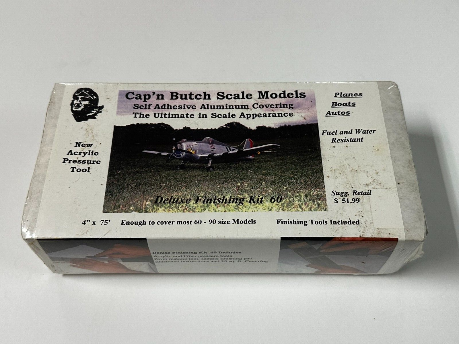 Cap'n Butch Scale Models Self Adhesive RC Airplane Aluminum Covering Deluxe Kit