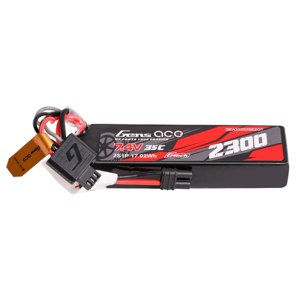 Gens ace 2300mAh 2S 35C 7.4V G-Tech Lipo Battery Pack with IC2 Plug : ARRMA GROM