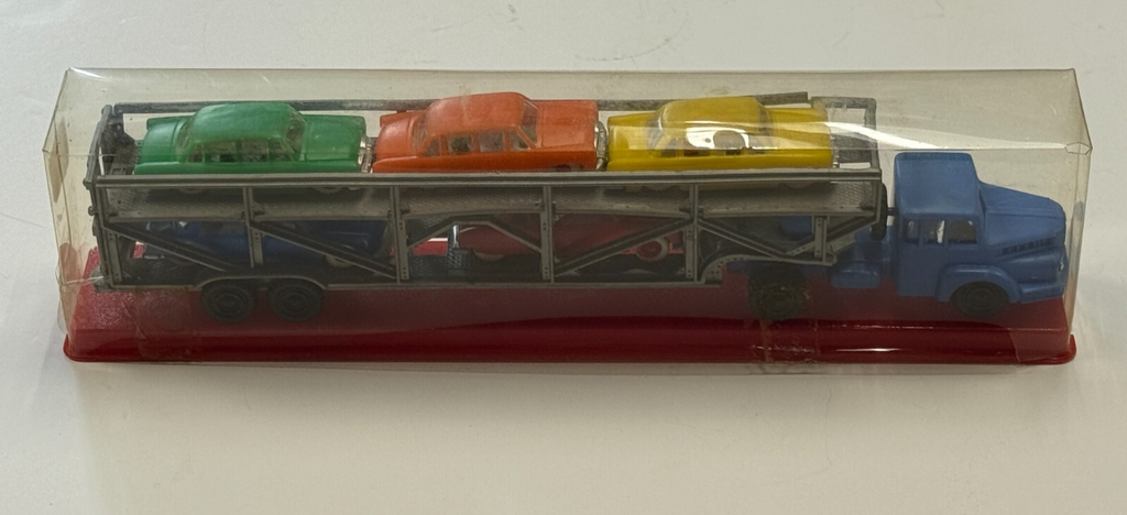 American Flyer " PIKEMASTER" 24566 NEW HAVEN AUTO TRANSPORT Blue COMPLETE, EX!