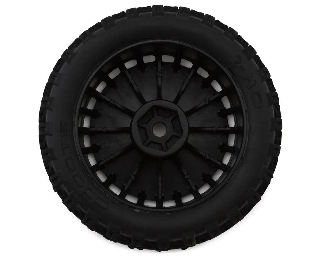 Arrma Typhon Grom 1/18th Tires Dboots  '2-HO' & Black 12mm Wheels ARA550114