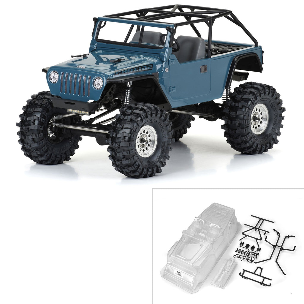 Pro-Line 364400 2004 J33P LJ Clear Body with Trail Cage & Scale Molded Accessori