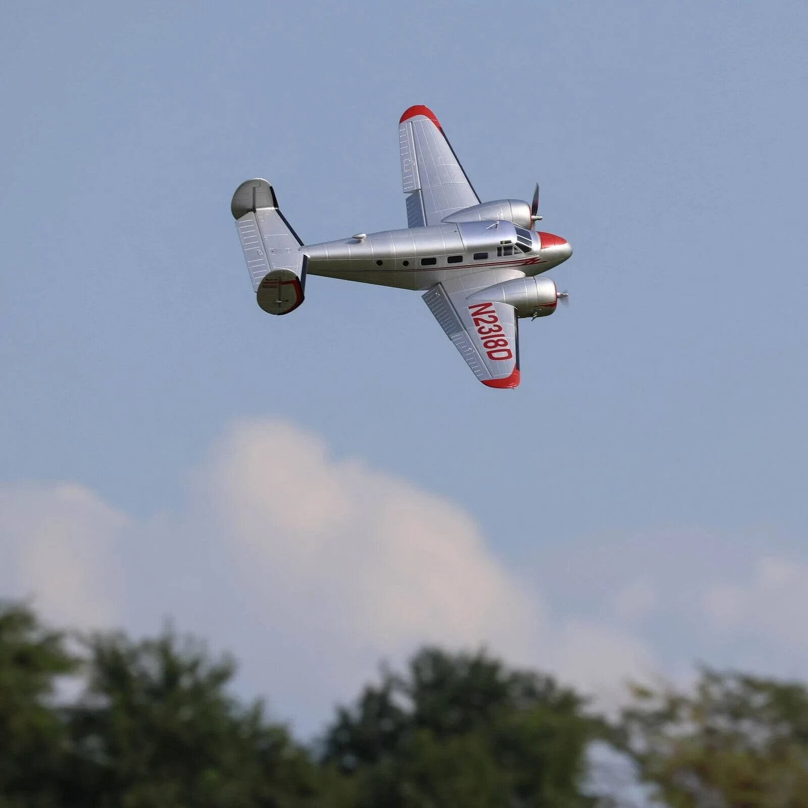 E-flite EFlite Beechcraft D18 1.5m Bind-N-Fly Basic BNF Electric RC Airplane