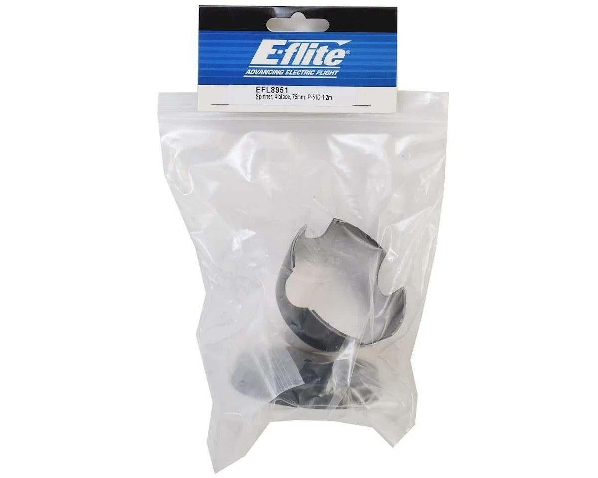 E-flite EFlite P51 P51D P-51D Mustang 1.2m 75mm 4 Blade RC Spinner EFL8951 8951
